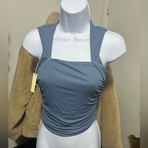 OGL Eco-SkinKiss® Ruched Tapered Square Neck Tank